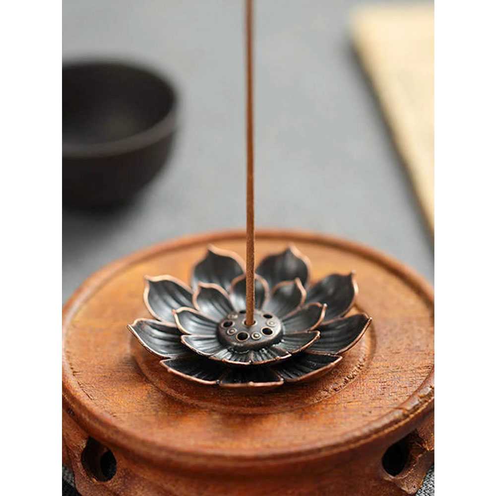 (BISA COD) FTIHSHP Yinuo Tempat Dupa Incense Stick Holder Desain Lotus - YN002