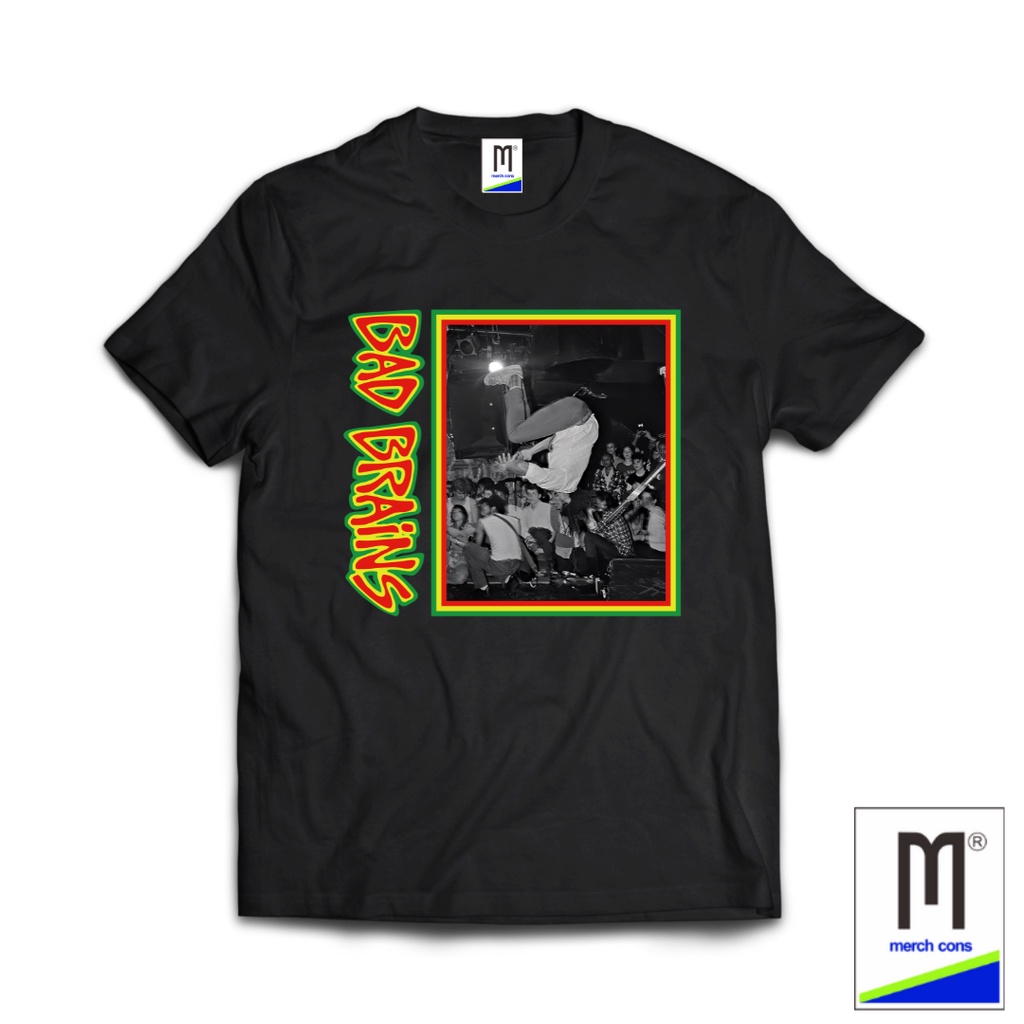 KAOS BAND BAD BRAINS TAG MERCHCONS SIZE LUAR / KAOS MUSIK DISTRO