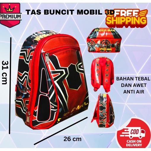 COD ~ TAS ANTI AIR ~Tas Ransel Sekolah Anak PG BUNCIT karakter bus unicorn tas mobil tas bus tas gendut frozen helo kity tayo spiderman avenger