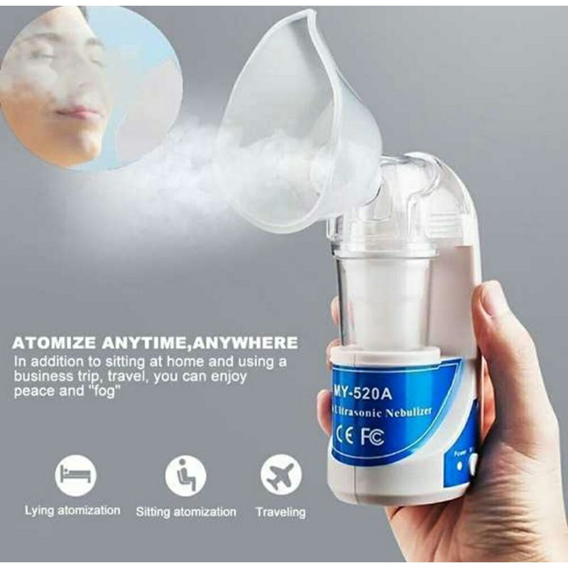 Alat Terapi Pernafasan Ultrasonic Inhale Nebulizer Inhaler Uap Pelega Sesak Nafas