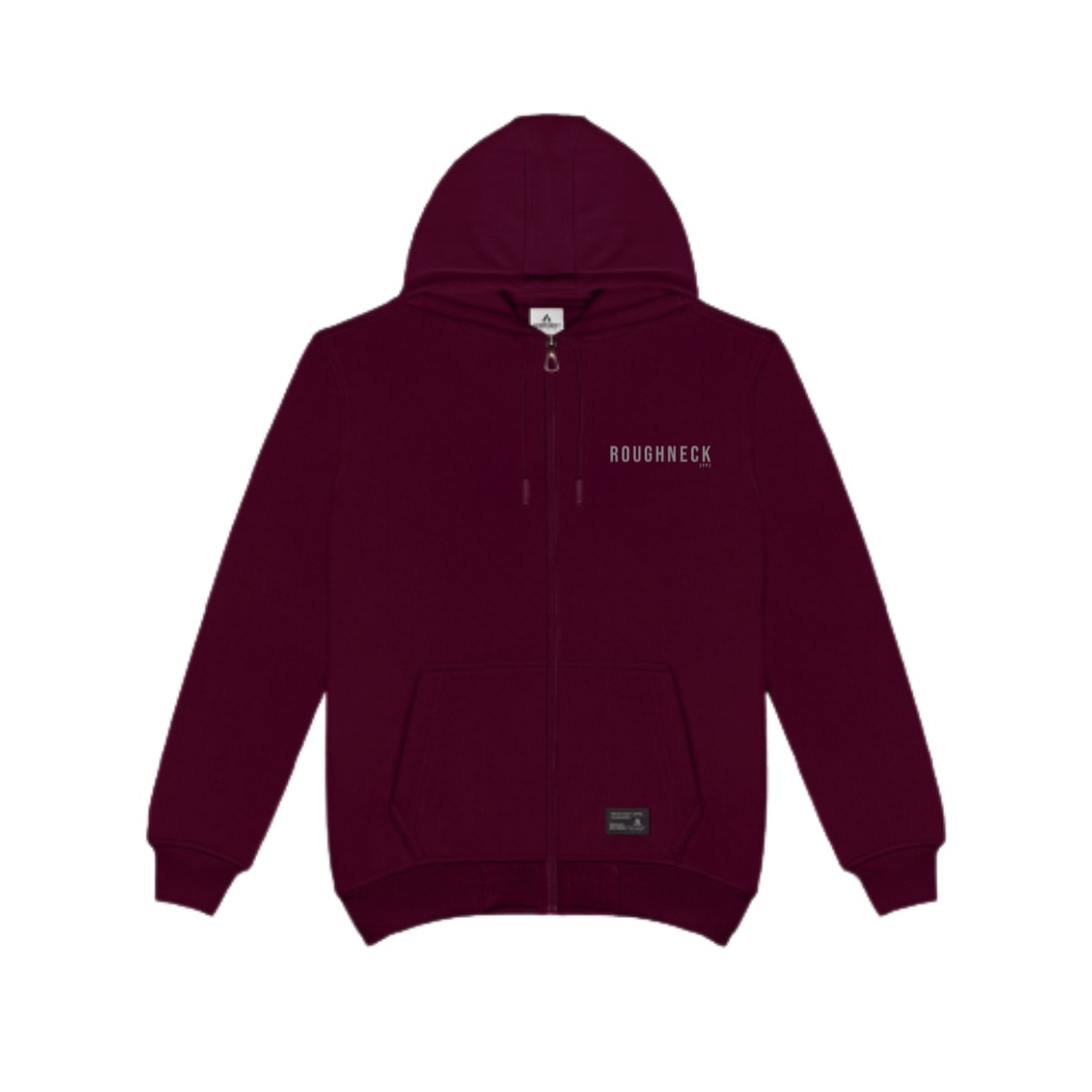 Roughneck 1991 Zipper Hoodie Unisex Maroon | Sweater Zipper | Hoodie Resleting | Hoodie Pria Wanita 