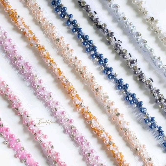 STOK TERBARU Payet Jahit Mutiara Rangkai