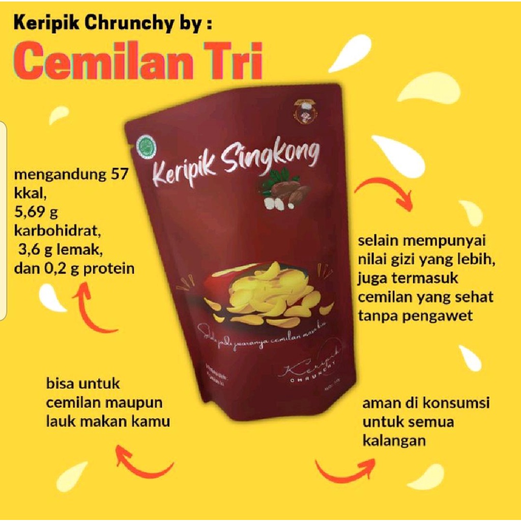 KERIPIK SINGKONG CEMILAN MASA KINI 100gr MEMILIKI 4 RASA BEREBDA RENYAH BISA COD TKM