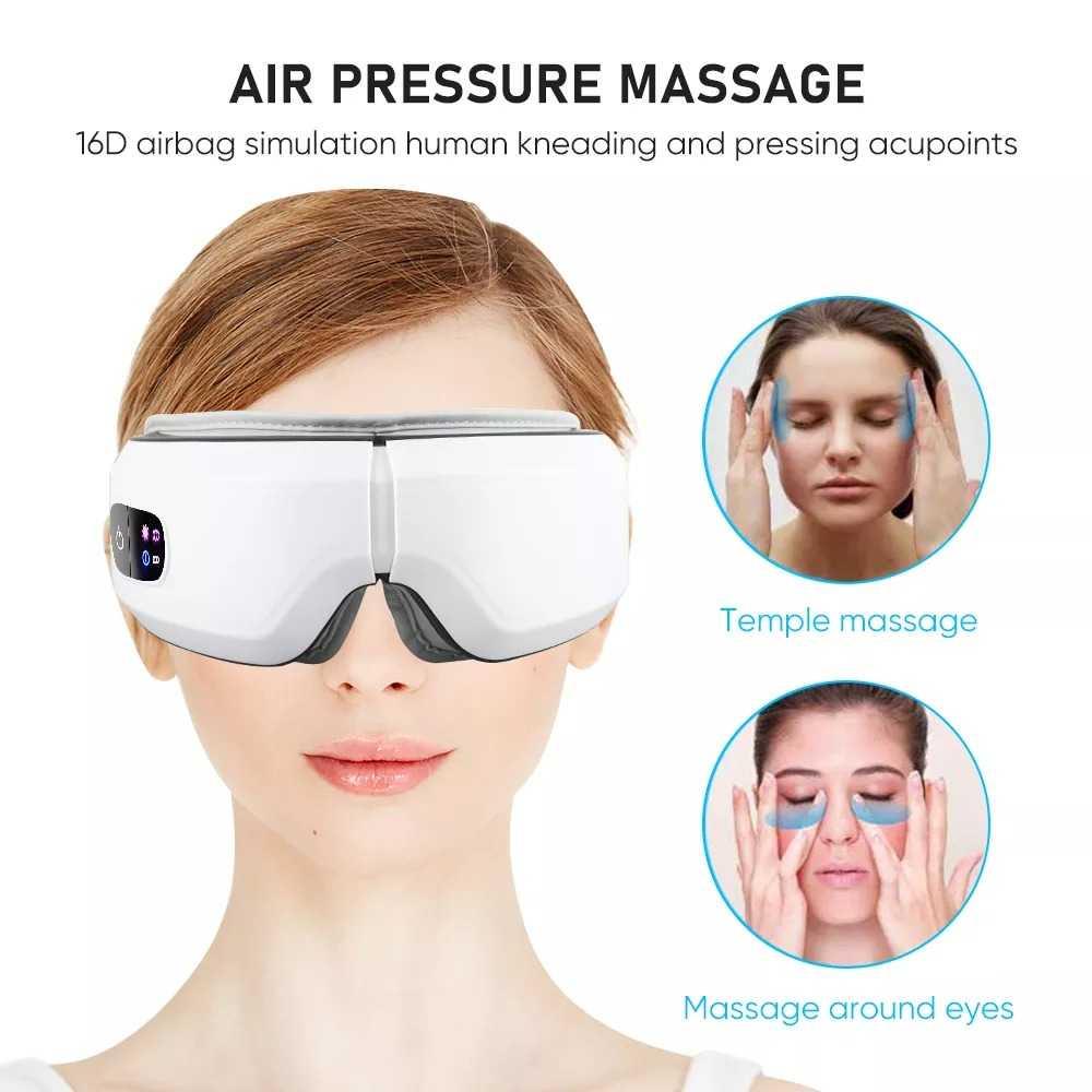 Alat Pijat Mata Elektrik Hot Compress Vibration Eye Massager - M01 - White