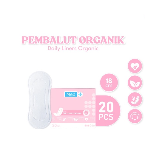 Med+ Organic Pads/Liners | Pembalut Organik (Chlorine free)