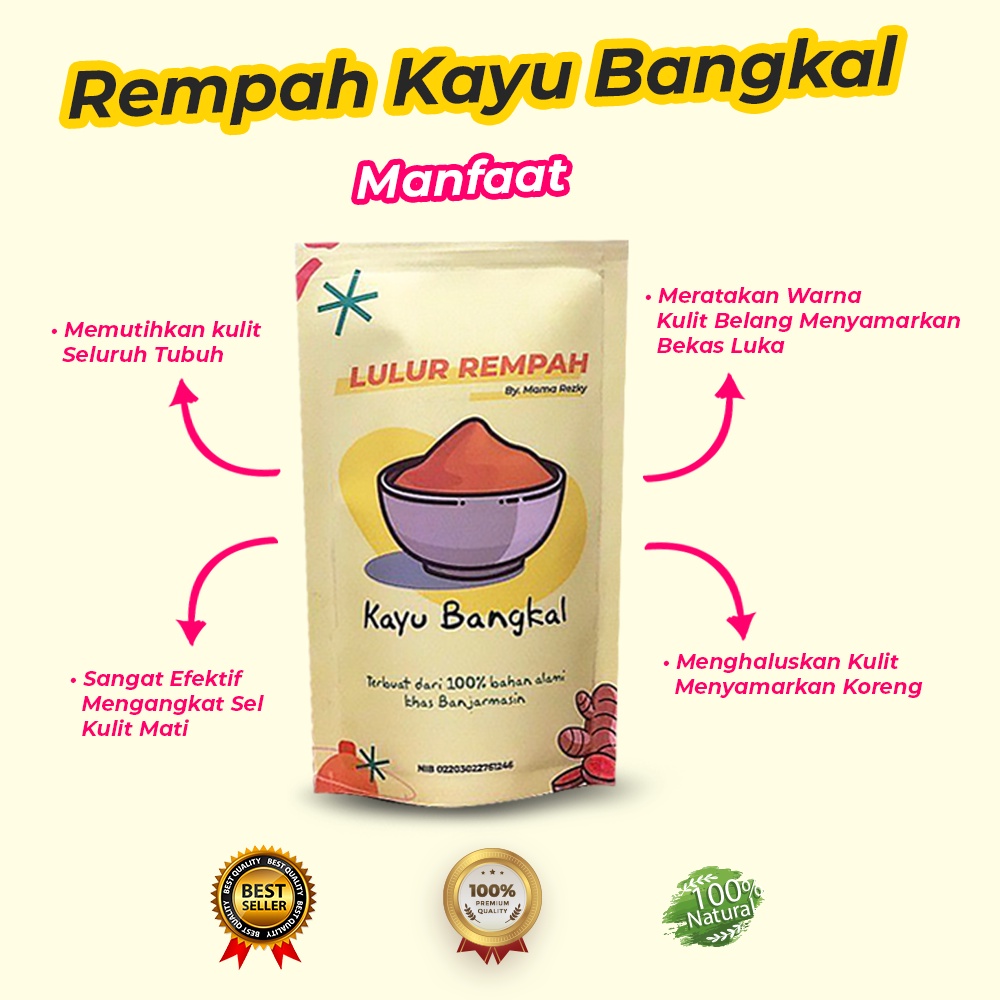 LULUR REMPAH KAYU BANGKAL / LULUR PEMUTIH / KAYU BANGKAL / LULUR VIRAL / LULUR ORGANIK PEMUTIH-3