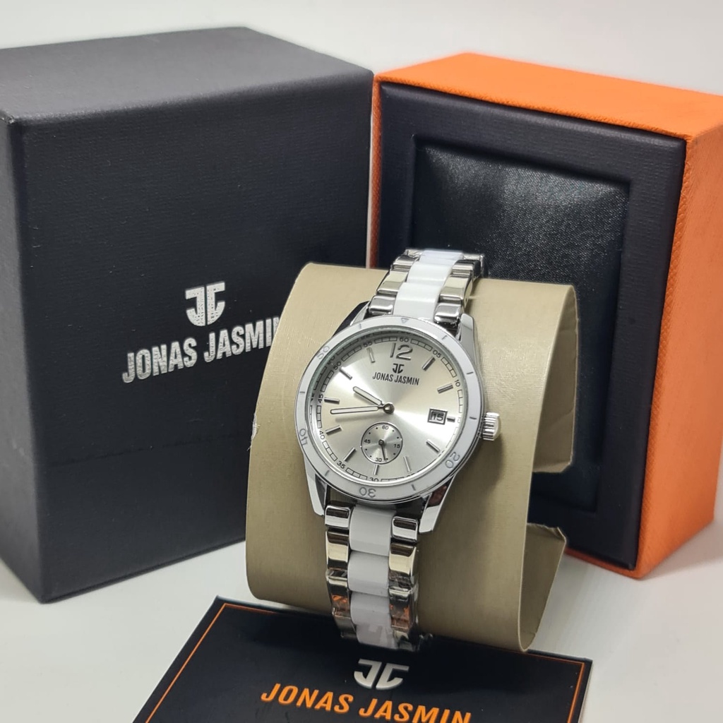 Jam Tangan Wanita Fashion Analog Jonas Jasmin JJ 2218 Rantai Original Tahan Air