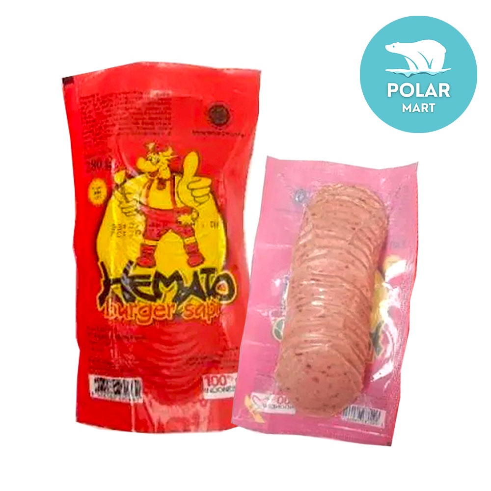 Hemato Daging Burger Isi 20pcs 280 Gram (FROZEN FOOD BANDUNG)