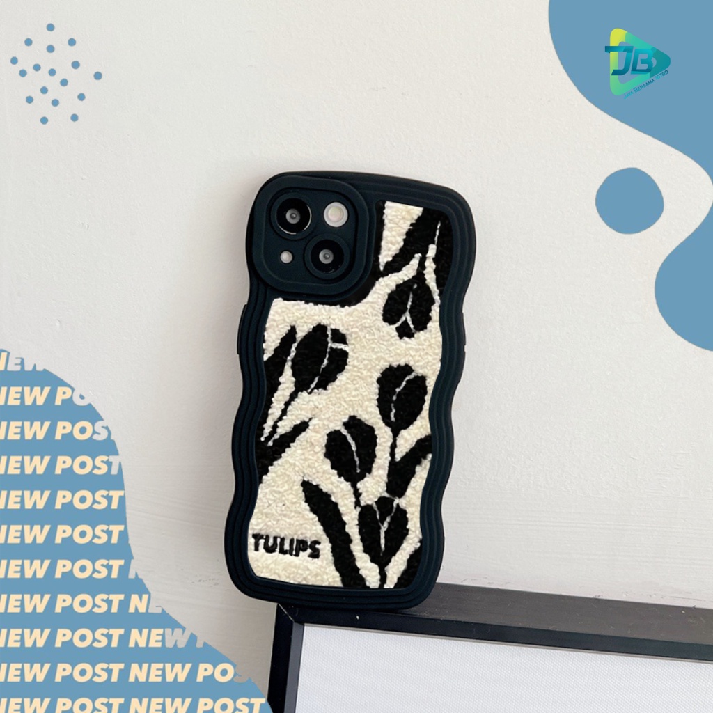 CUSTOM SOFTCASE SILIKON GELOMBANG WAVY CUSTOM TULIP FOR IPHONE 6 6+ 7 8 SE 2020 7+ 8+ X XS XR XS MAX 11 12 13 14 PRO MAX 14 MAX JB8101