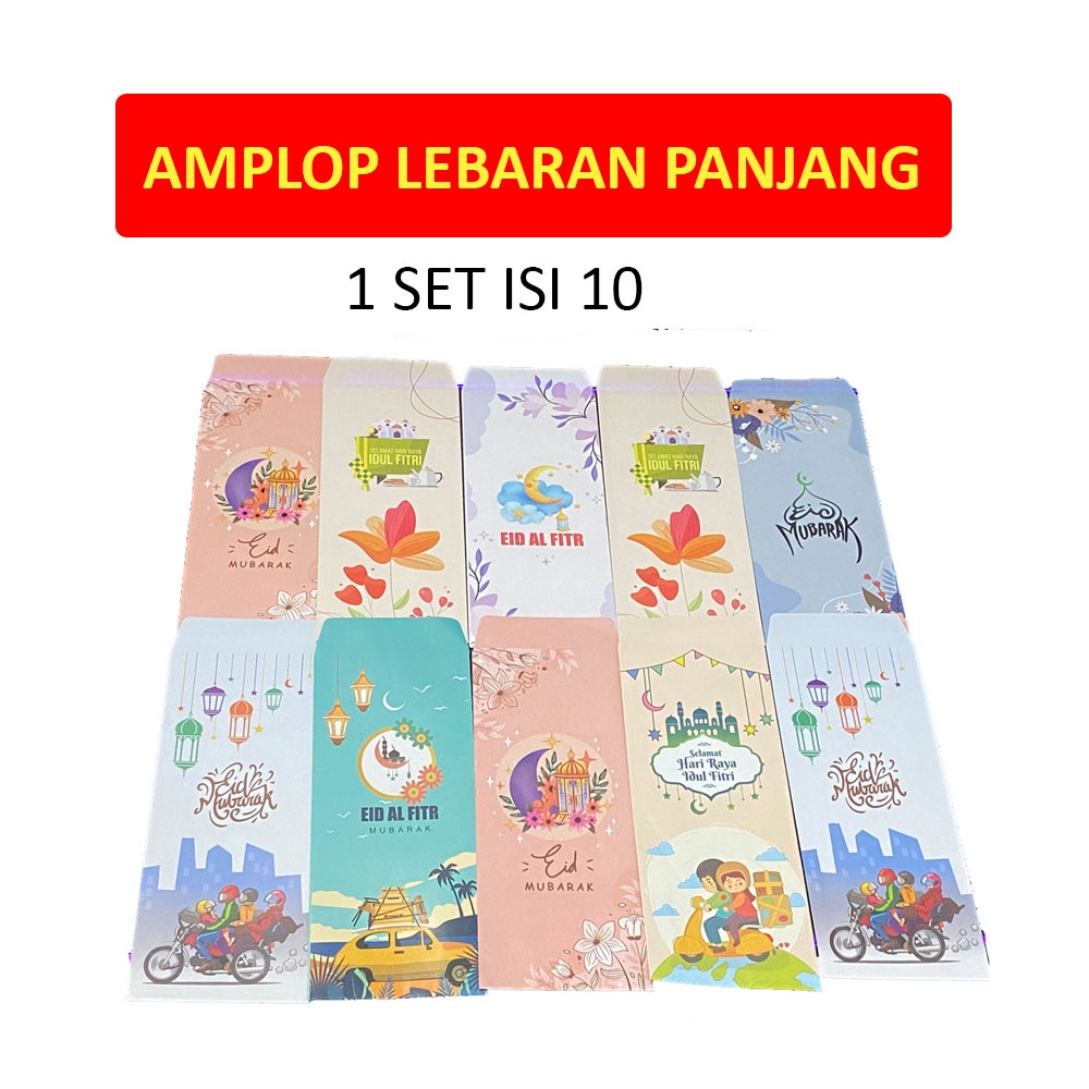 1 Set 10 Pcs Amplop Idul Fitri Panjang Gambar Kartun Hijab 2023 Muat Uang Kertas Tanpa Dilipat Amplop Lebaran Haji Lucu Gambar Anak Soleh Angpao Angpau Ampao Ampau