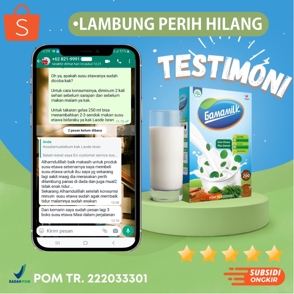 GAMAMILK Susu Etawa Gamat  Solusi Atasi Asam Lambung, Tukak Lambung, Gerd, dan Maag