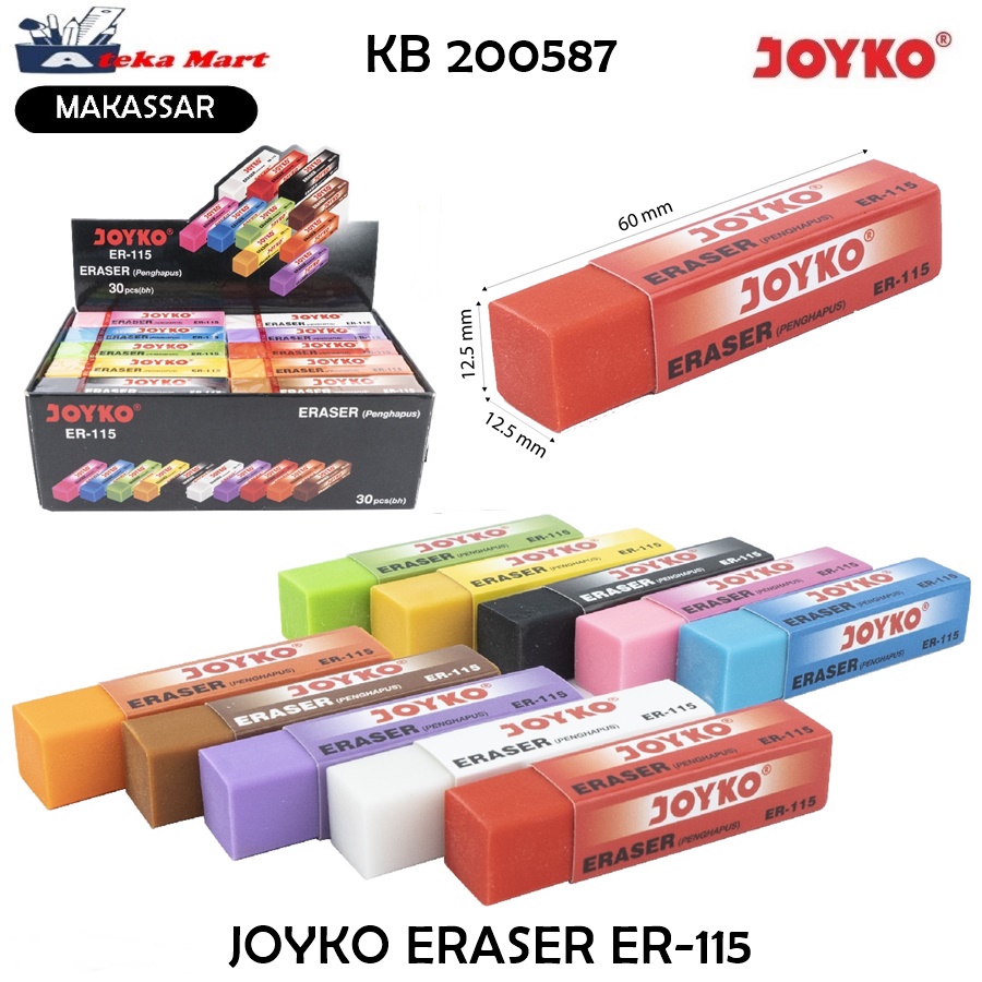 

[BOX/30PCS] JOYKO ERASER ER-115 PENGHAPUS