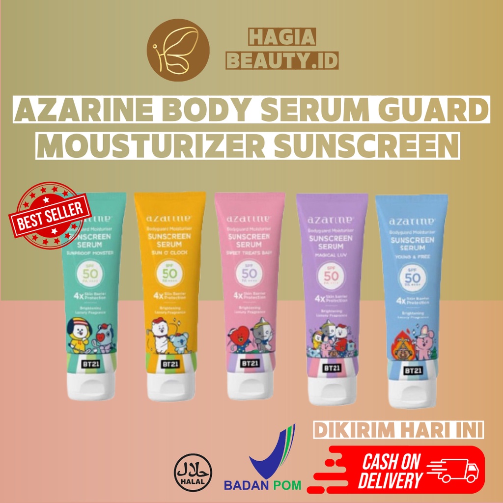 BISA COD - Azarine x BT21 Body Guard Moisturizer Sunscreen Serum 100ml