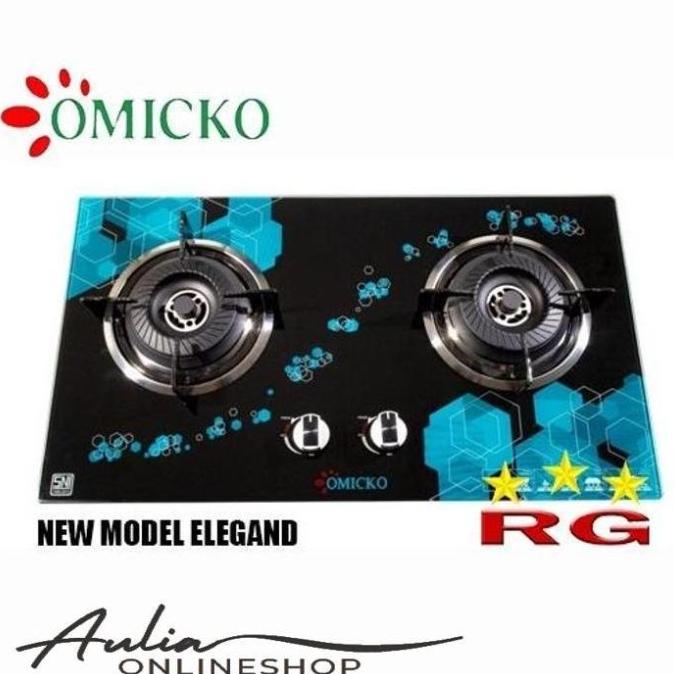 Kompor Gas Kaca Tanam Omicko 2 Tungku Kt-012 Full Burner Terjangkau Yinsastor