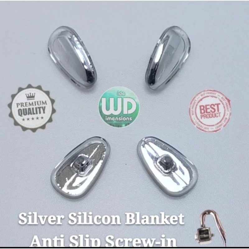 Nose Pad Kacamata Silver Blanket Bantalan Hidung Silicone NosePad Lembut