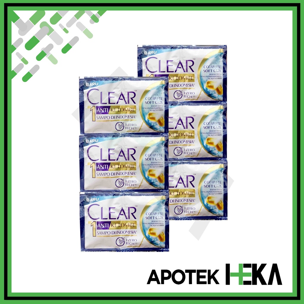 Clear Shampoo Complete Soft Care 9 ml isi 12 Sachet - Anti Ketombe (SEMARANG)