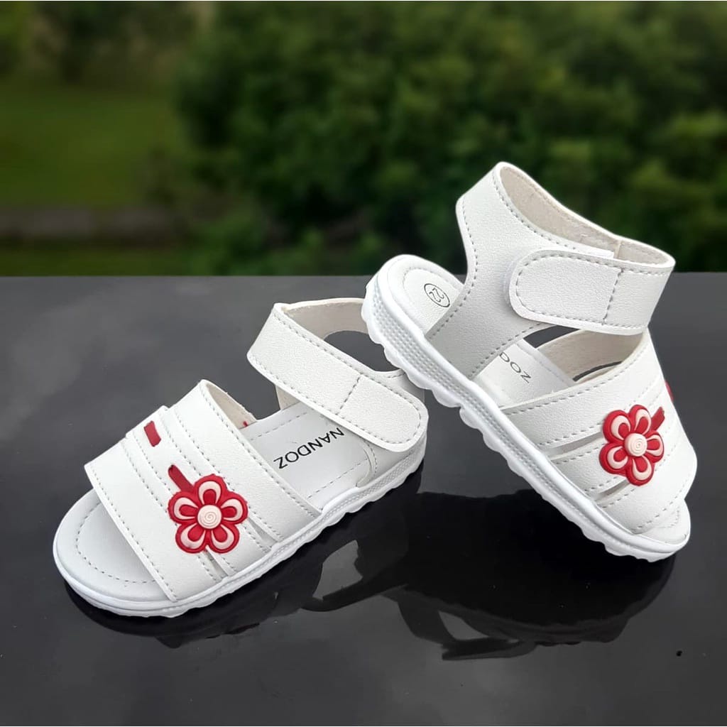 VINANDOZ BB02 Sepatu Sandal Anak Perempuan Umur 1 2 3 tahun - VINANDOZ Motif Bunga