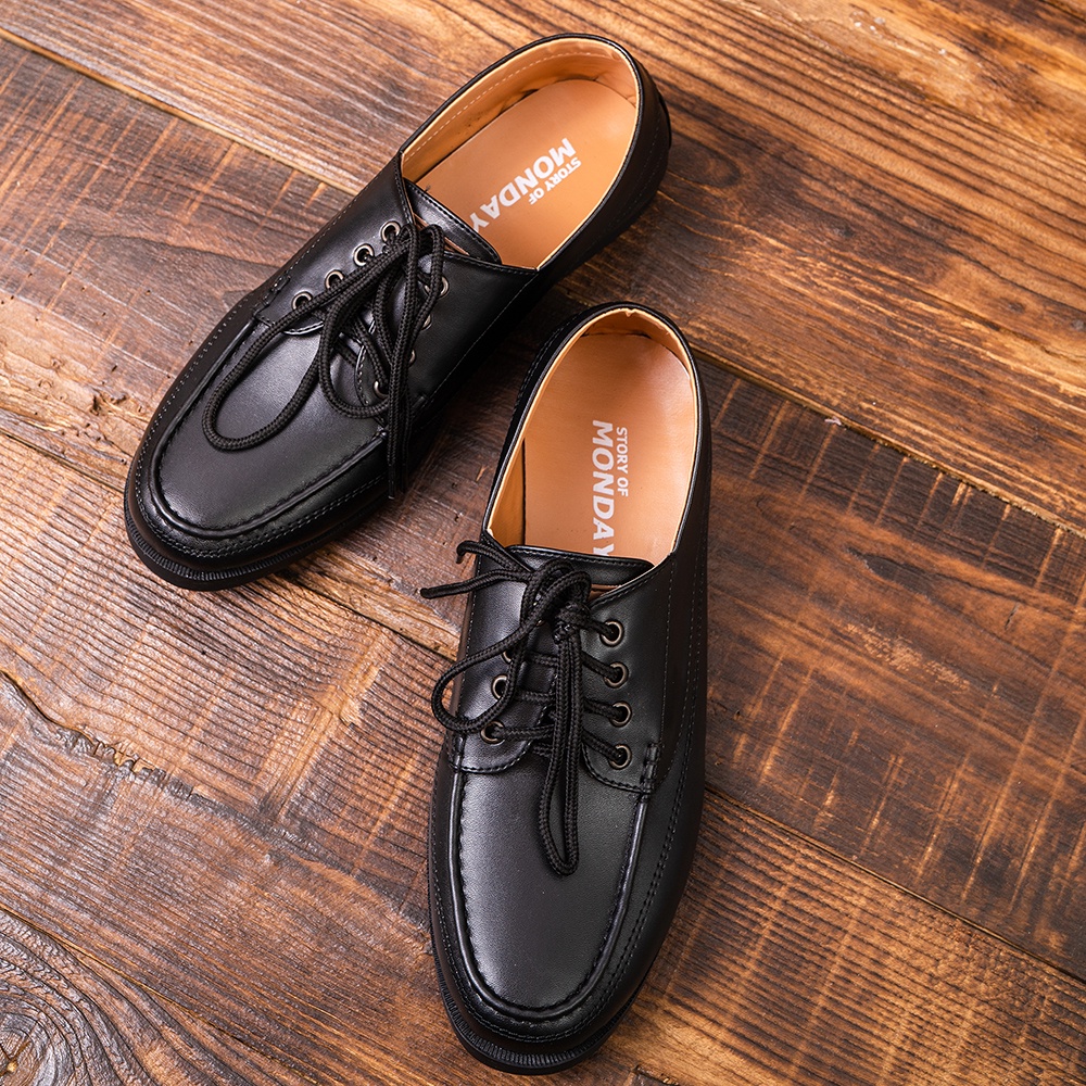 MARCO BLACK |ManNeedMe x Monday| Sepatu Pantofel Pria | Oxford Formal / Kantor Derby Shoes ORIGINAL
