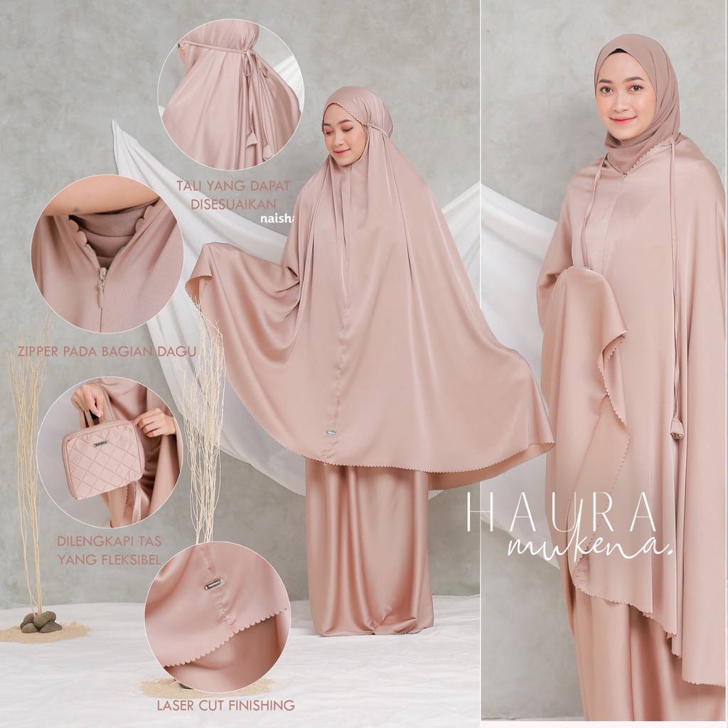 Haura Mukena - Giter Store - Mukena Silk Premium 2in1 by Naisha