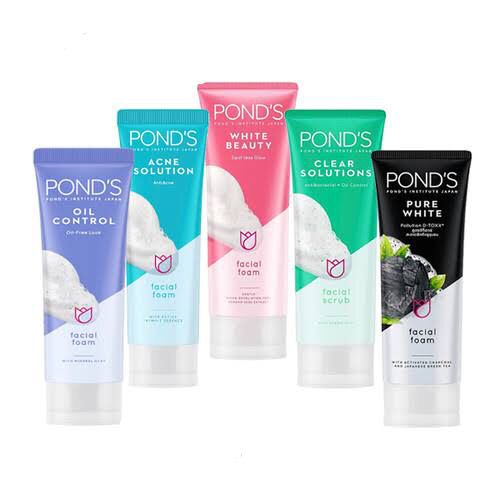 Pond's Facial Foam 100gr  White beauty / Pure white / Oil control / Clear Solution Ff Ponds Sabun wa