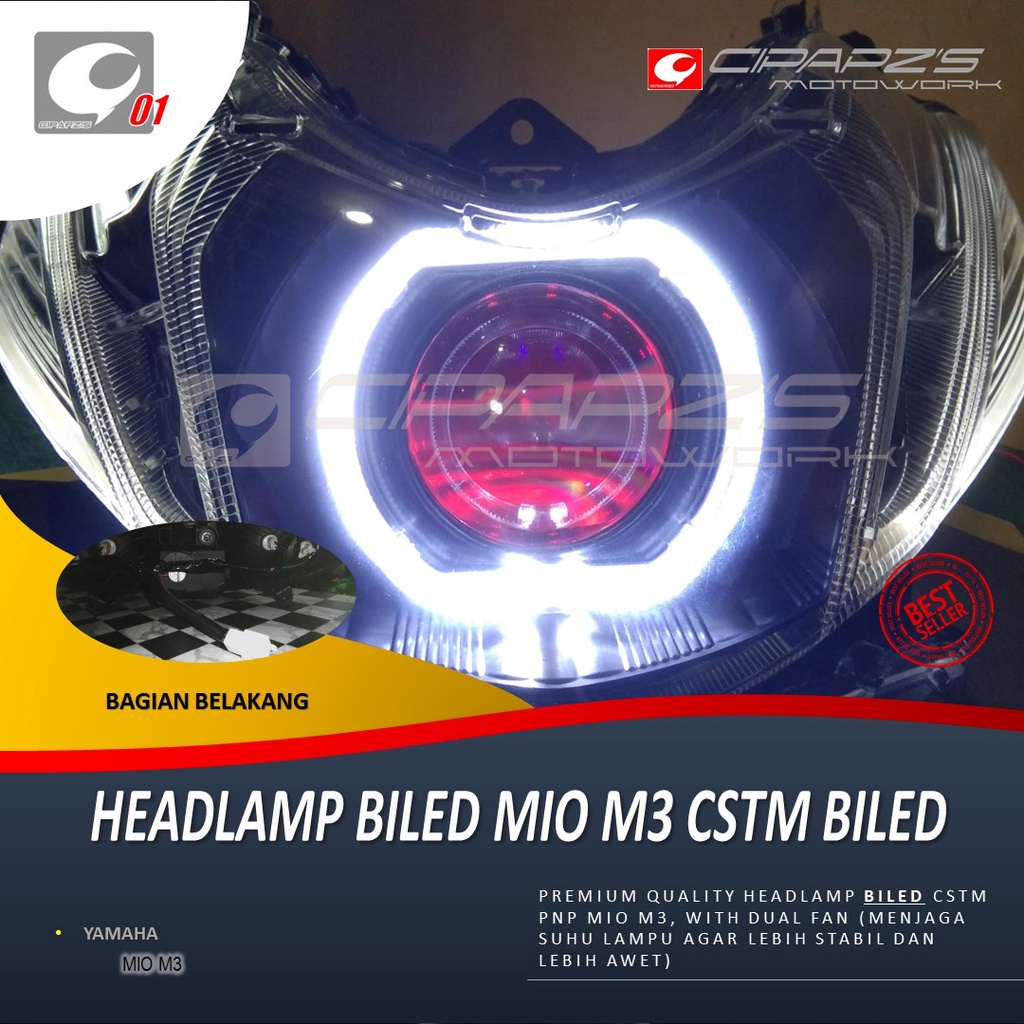 BILED MIO M3 CSTM HEADLAMP BILED PNP MIO M3