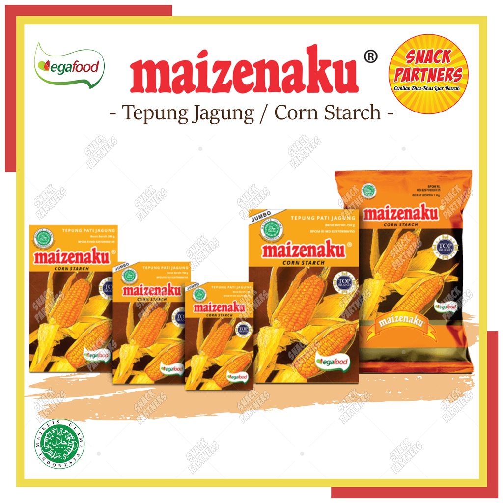 

MAIZENAKU - Tepung Maizena Pati Jagung Kering / Corn Starch 100 150 300 500 750 GR / 1 KG