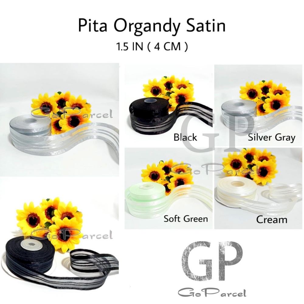 ( Meter ) PITA ORGANDY SATIN ( 1 IN - 1.5 IN ) - GIFT RIBBON PITA ORGANDI / ORGANZA ( MADE IN TAIWAN ) HIASAN KADO NATAL / EKSCLUSIVE / ELEGANT CLASSIC