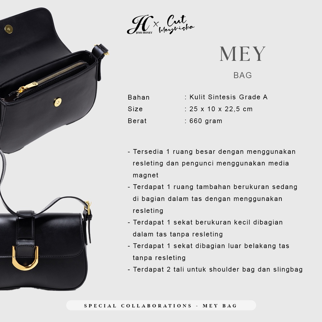 SPECIAL COLLABORATIONS JIMS HONEY x CUT MEYRISKA TAS WANITA MEY BAG