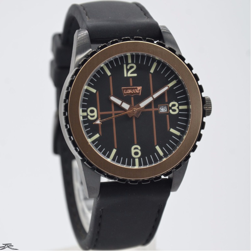 LEVIS LTJ0505 - Jam Tangan Pria Rubber Original - Black