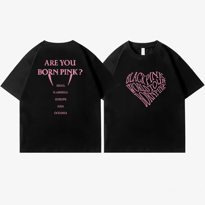 XIAOZHAINV Kaos Atasan Wanita Pink Letter Love Pattern Lengan Pendek A0901