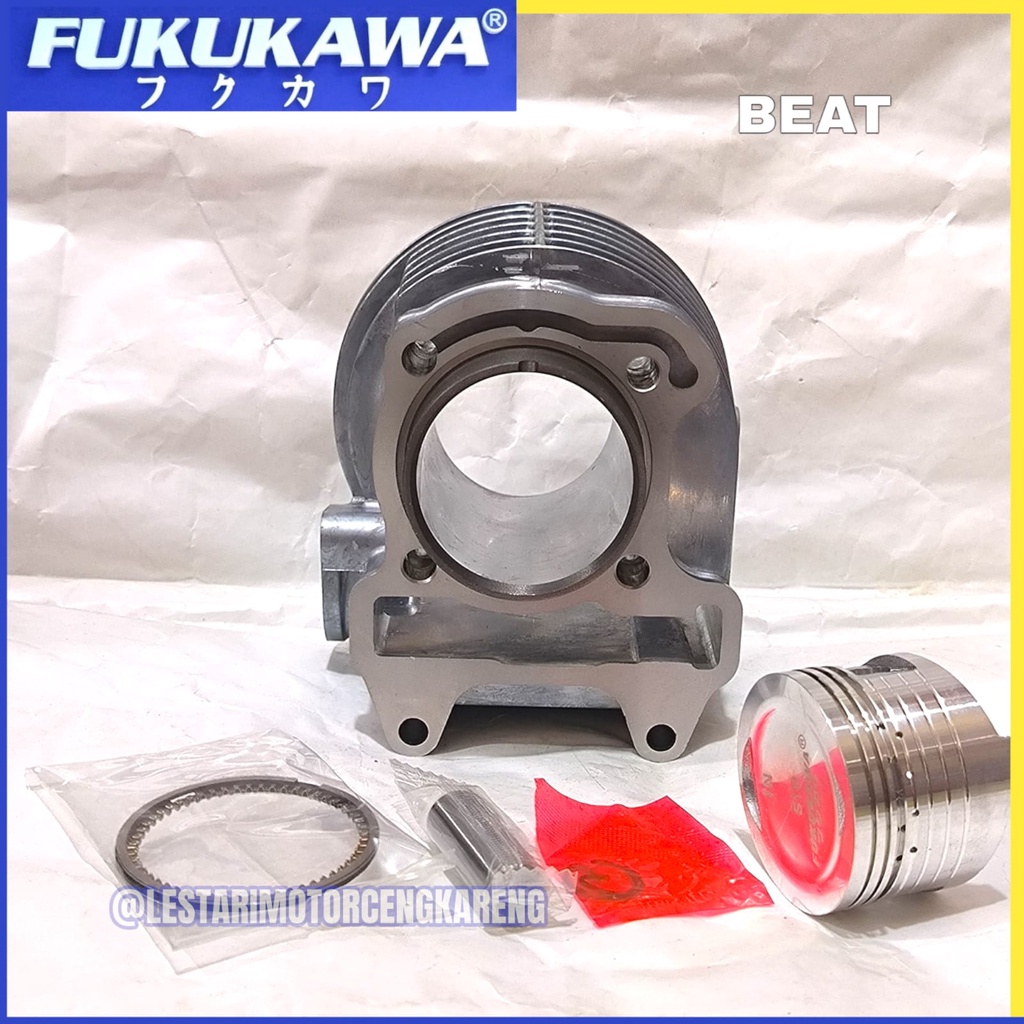 BLOK SEHER CYLINDER PISTON KIT BEAT SPACY SCOOPY KARBU KVY FUKUKAWA