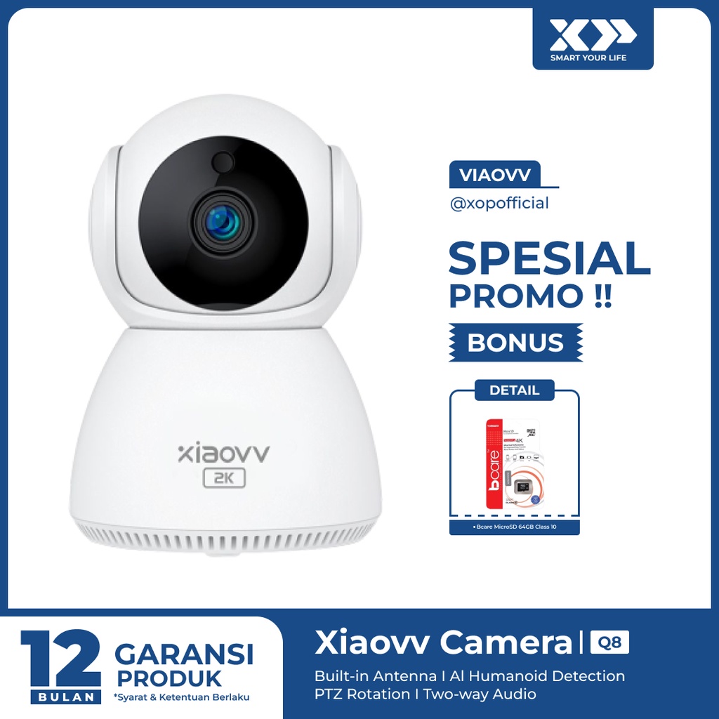 Xiaovv 360° Security Camera Q8 1296P CCTV IP Camera Original