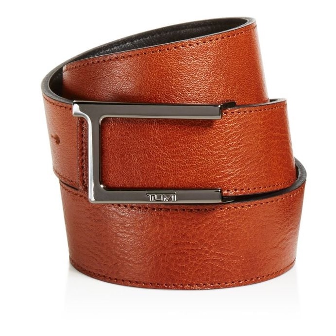 Tumi T Buckle Leather reversible Belt ikat pinggang kulit pria m2c