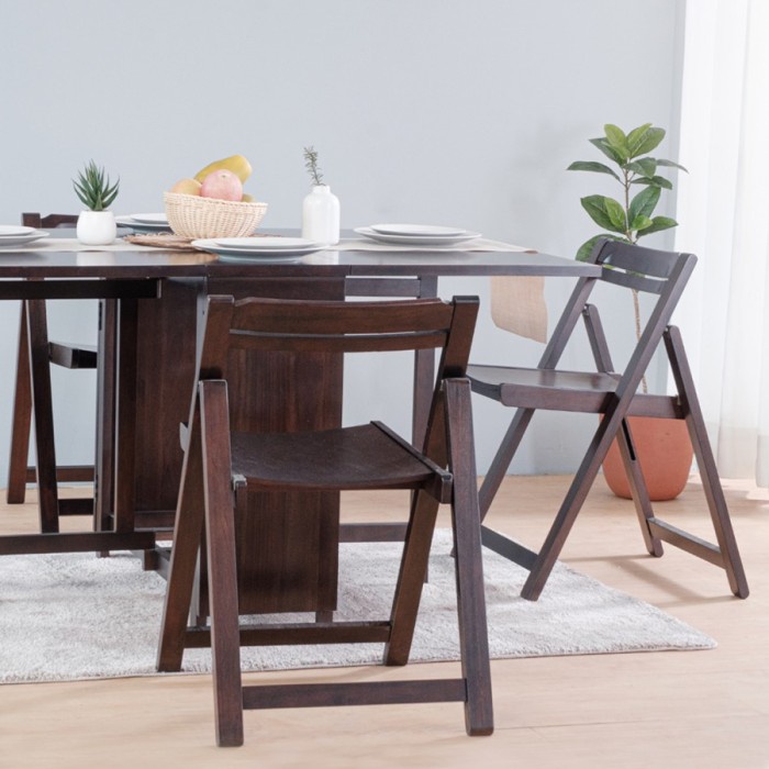 RAY Meja Makan Minimalis / Meja Makan Lipat /Meja Makan Kayu Jati TERMURAH - Mentahan