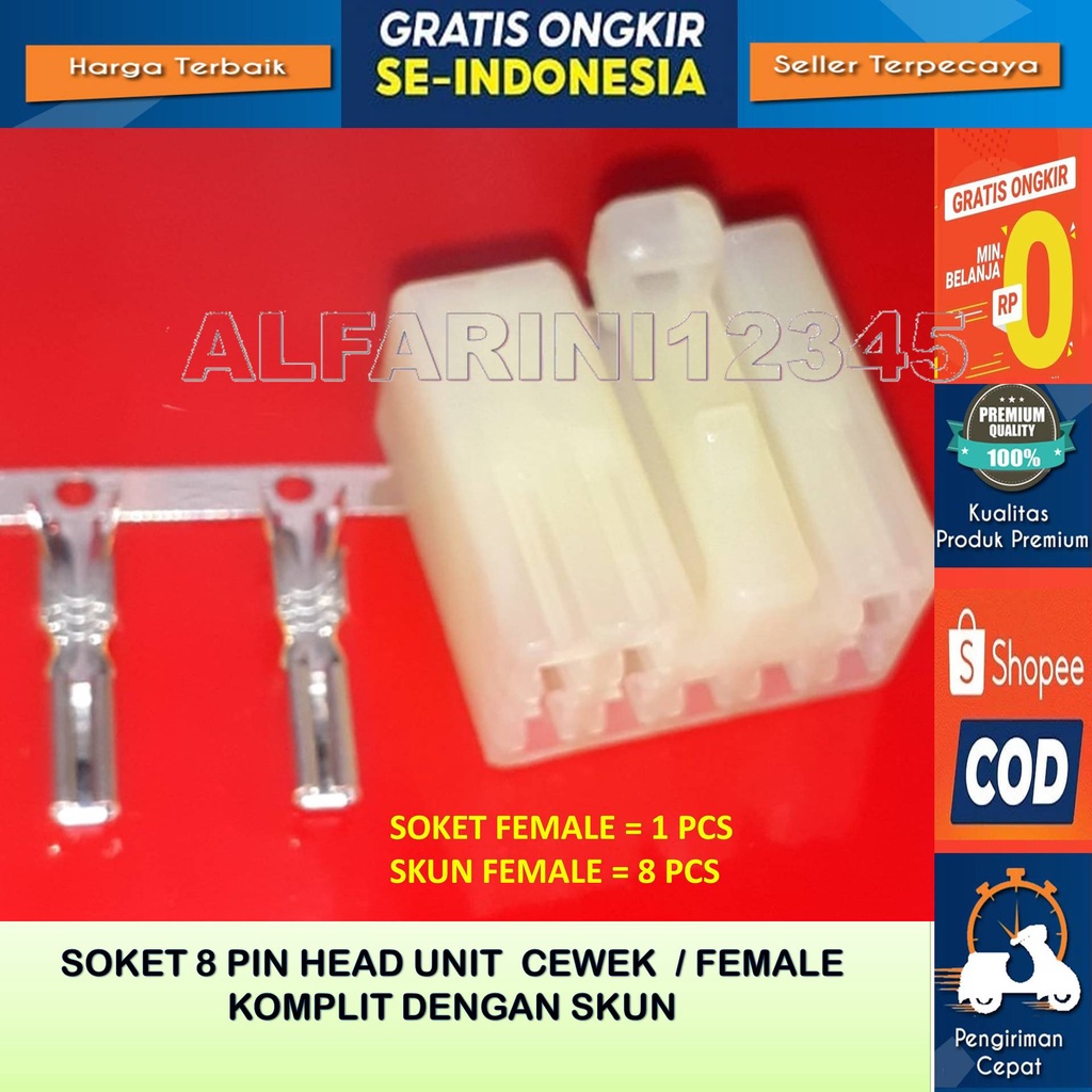 Soket audio toyota daihatsu 8 pin Female - Soket Switch Saklar Power Window Toyota Kijang Grand Exta