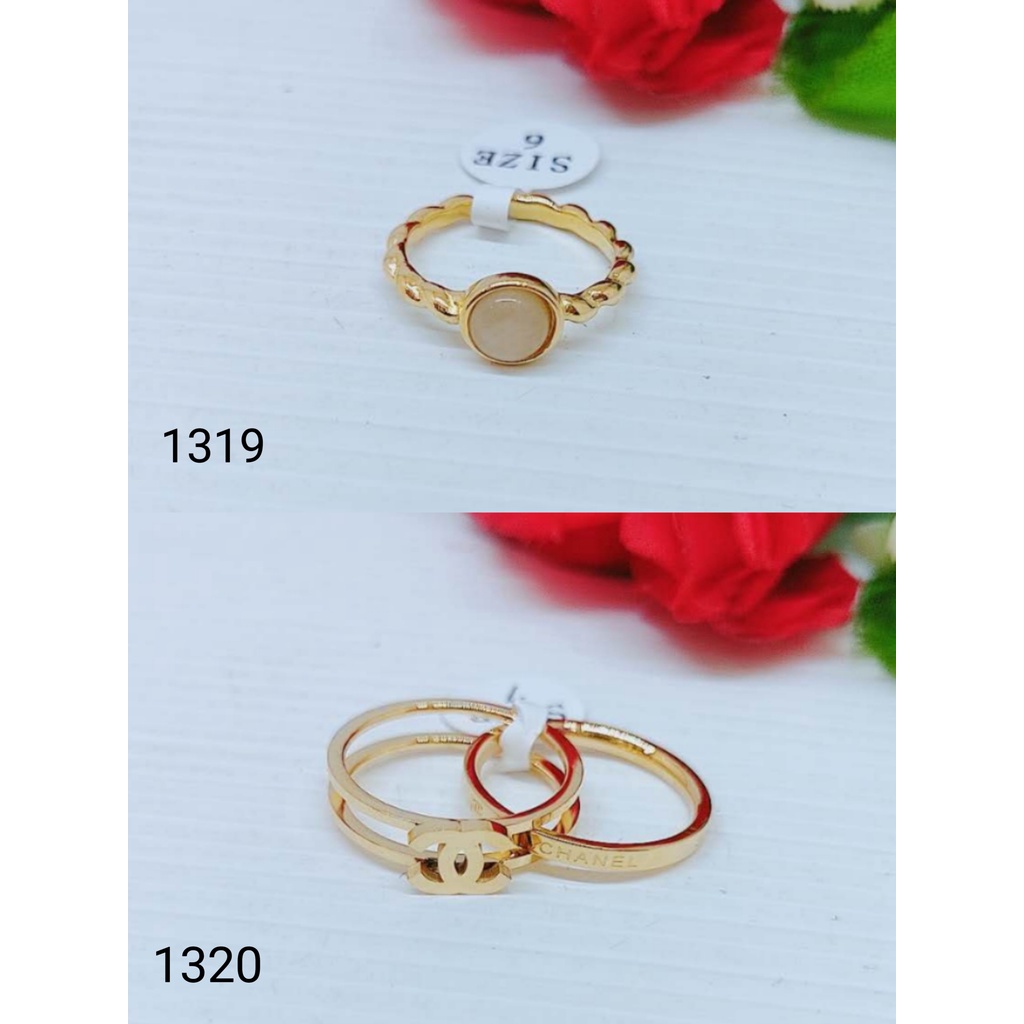 Cincin Titanium Anti Karat Perhiasan Fashion 1319/1320