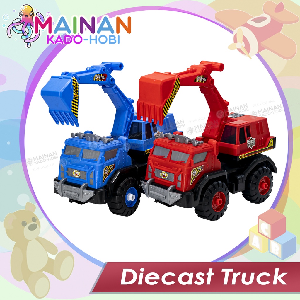 KADO ULANG TAHUN ANAK LAKI MAINAN MINIATUR DIECAST TRUCK BEKO EXCAVATOR