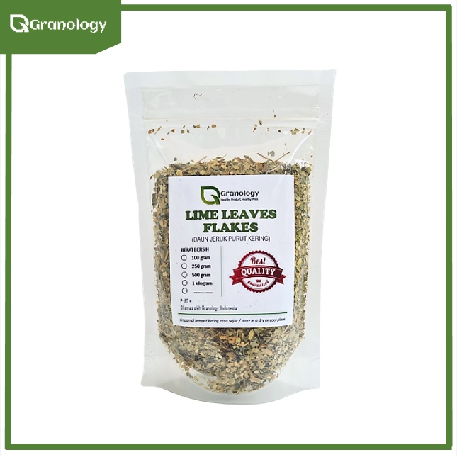 Daun Jeruk Purut Kering / Lime Leaves Flakes (250 gram) by Granology