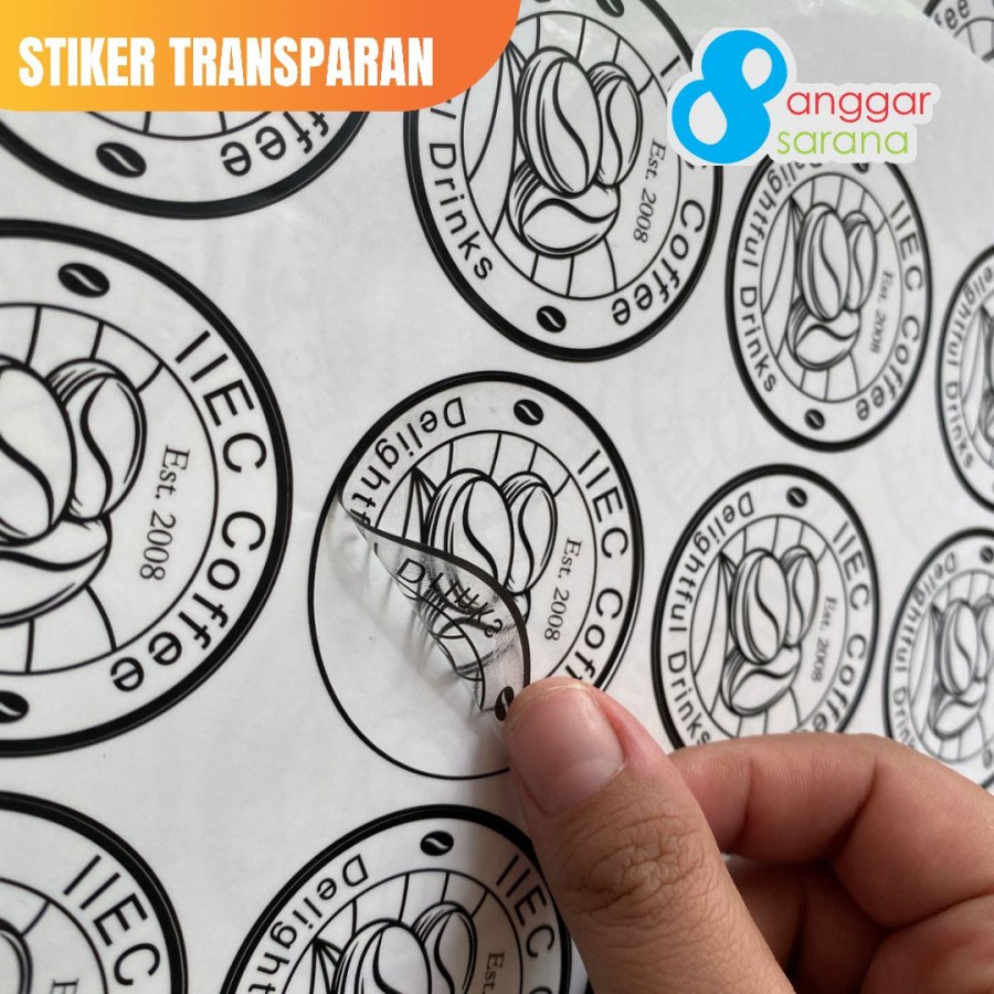 

Stiker Label Transparant Custom Label Cup Kemasan Minuman