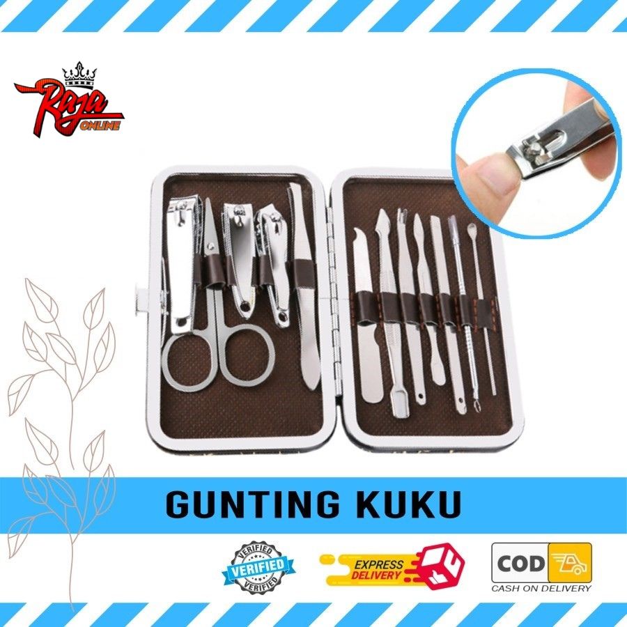 Manicure Pedicure Set 7 in 1 Alat Perlengkapan Meni Pedi Dompet Gunting Kuku Set