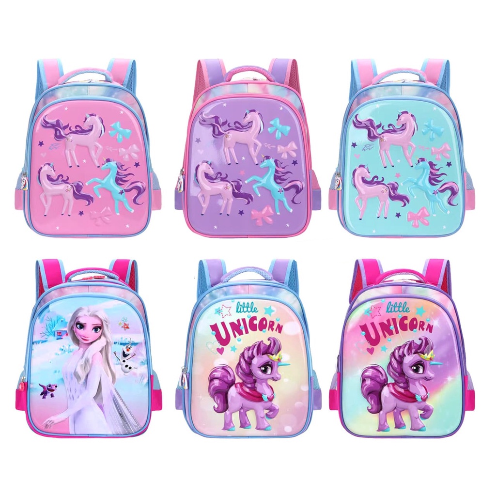 RANSEL PREMIUM PAUD 10&quot; 12&quot; - 16&quot; TAS ANAK SEKOLAH TK / PAUD / SD GAMBAR JAGOAN ANAK LAKI LAKI MOTIF EMBOS TIMBUL 3Resleting  ( Kumbang Happy Cloud Besti Ruby Cool Love )