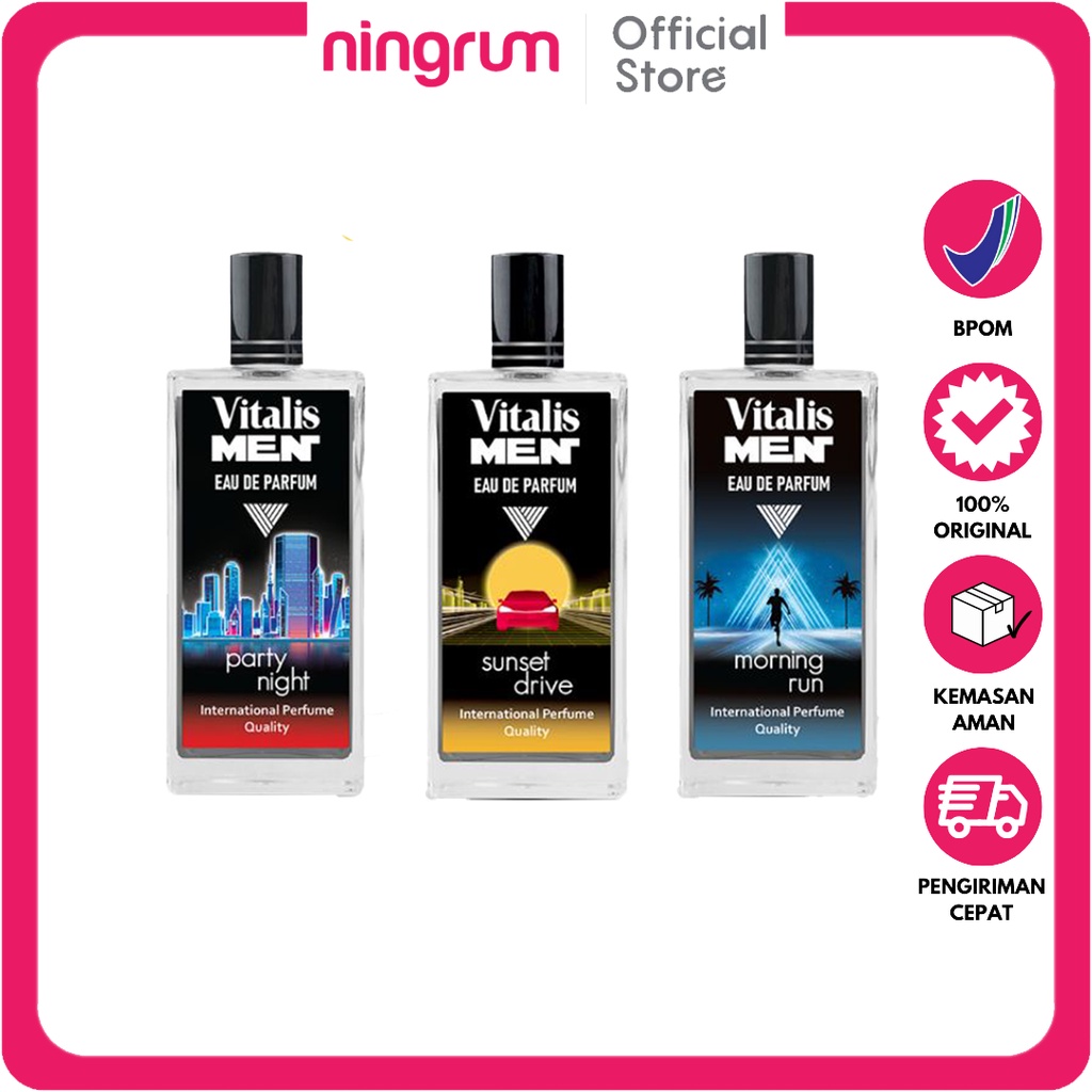 Ningrum - Vitalis Men Eau de Parfum 100ml | Vitalis Men EDP 100ml | Morning Run | Party Night | Sunset Drive | 7610