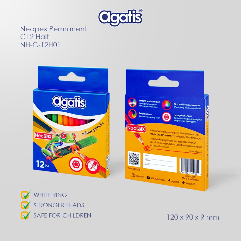 

Pensil Warna 12 Pendek Agatis Neopex #Agatis