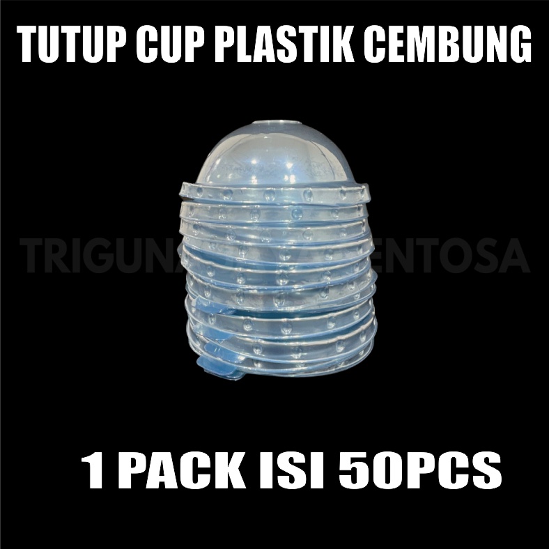 Tutup Cembung n Rata Gelas Plastik Uk 10oz 12oz 14oz 16oz Per Dus Bening Murah