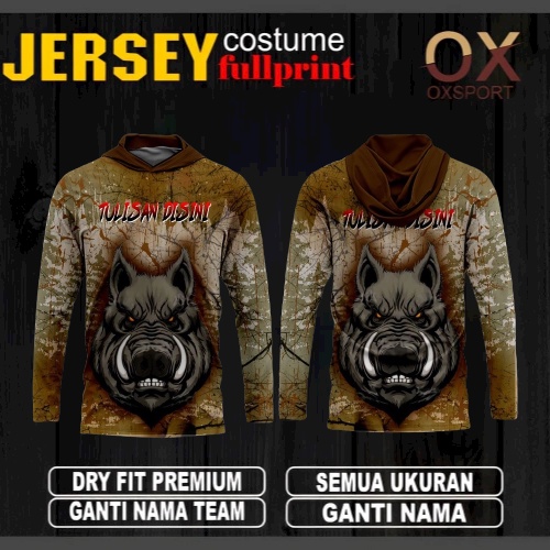 Jersey Baju Hungting kaos Berburu Motif Babi Hutan - DEWASA/ANAK