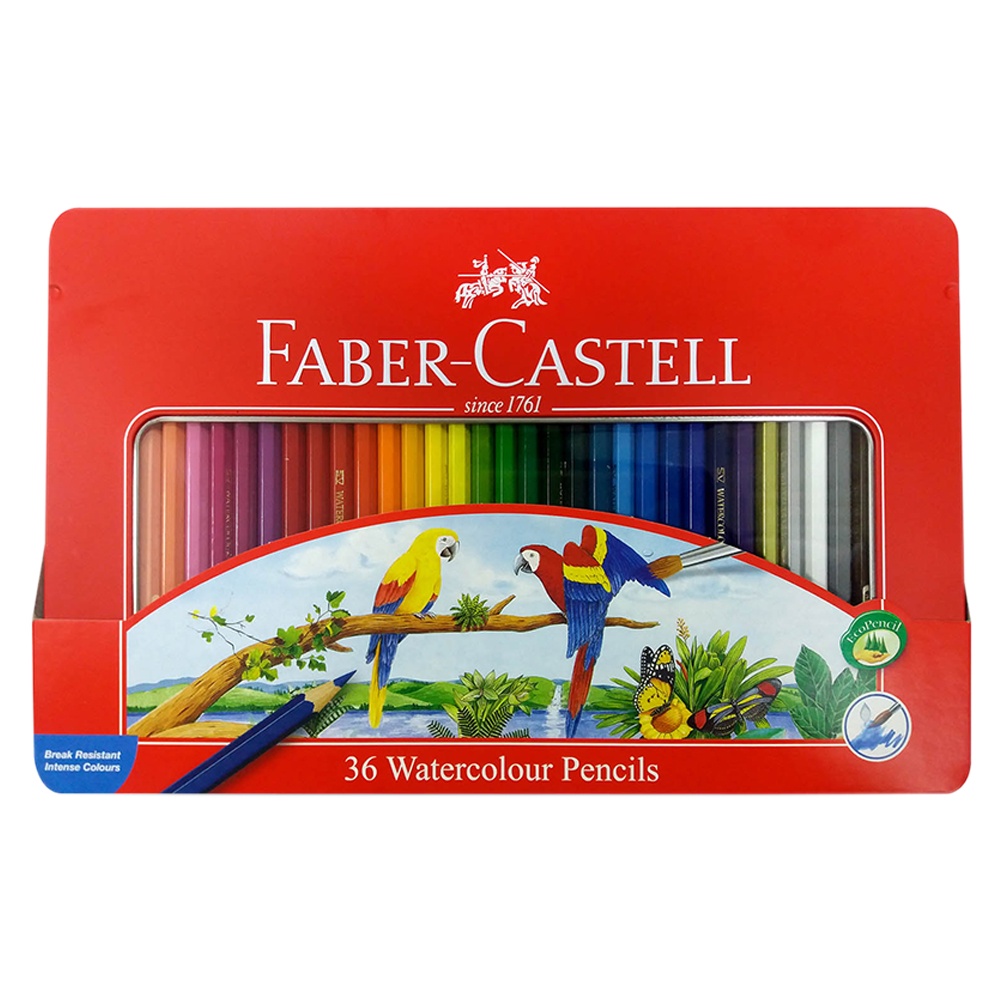 Faber Castell Watercolour Set 12/24/36 Tin Case