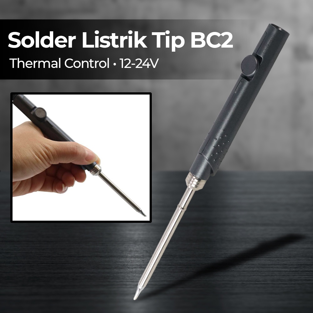 Solder Listrik BC2 Tip Thermal Control 12-24V - SH72 - Black