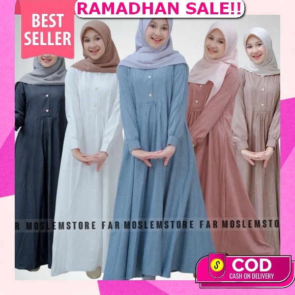 Gamis Lebaran Anak Perempuan Tahun 2023 Amanda Dress Kids Umur 7 Th 8 Th 9 Th 10 Th Baju Gamis Musli