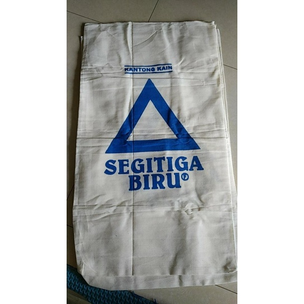 [BARU] Karung Gandum Segitiga Biru Karung Kandi Bahan Ospek Mos Kain ∣ Karung Gandum Segitiga Biru