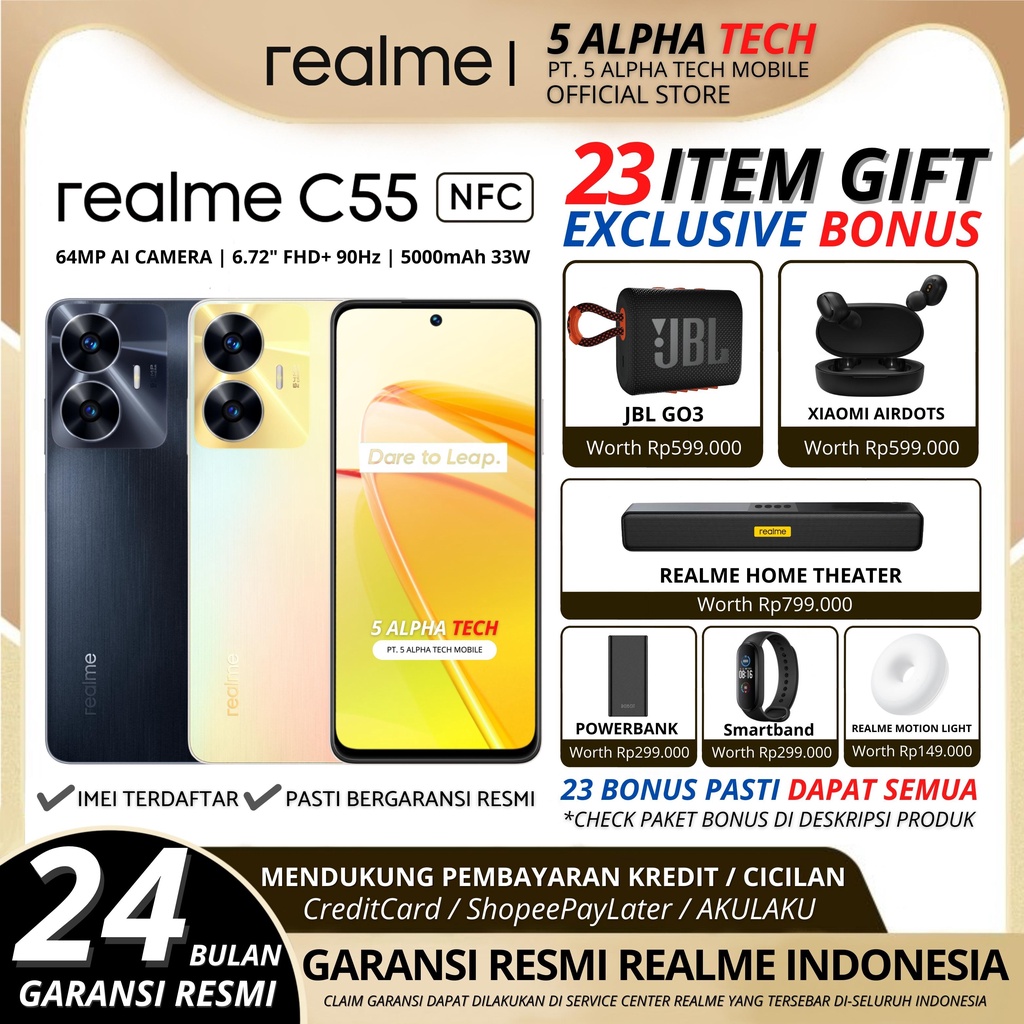 REALME C55 NFC 8/256GB 6/128GB GARANSI RESMI REALME